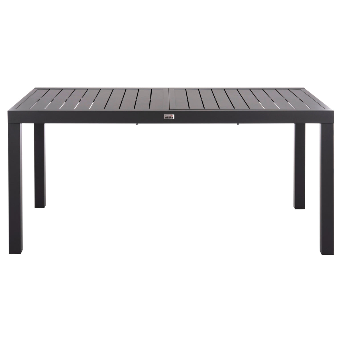 РАЗТЕГАТЕЛНА ТРАПЕЗНА МАСА KRUM АЛУМИНИЙ В ТЪМНО СИВ ЦВЯТ 160-240x90x73Hсм.