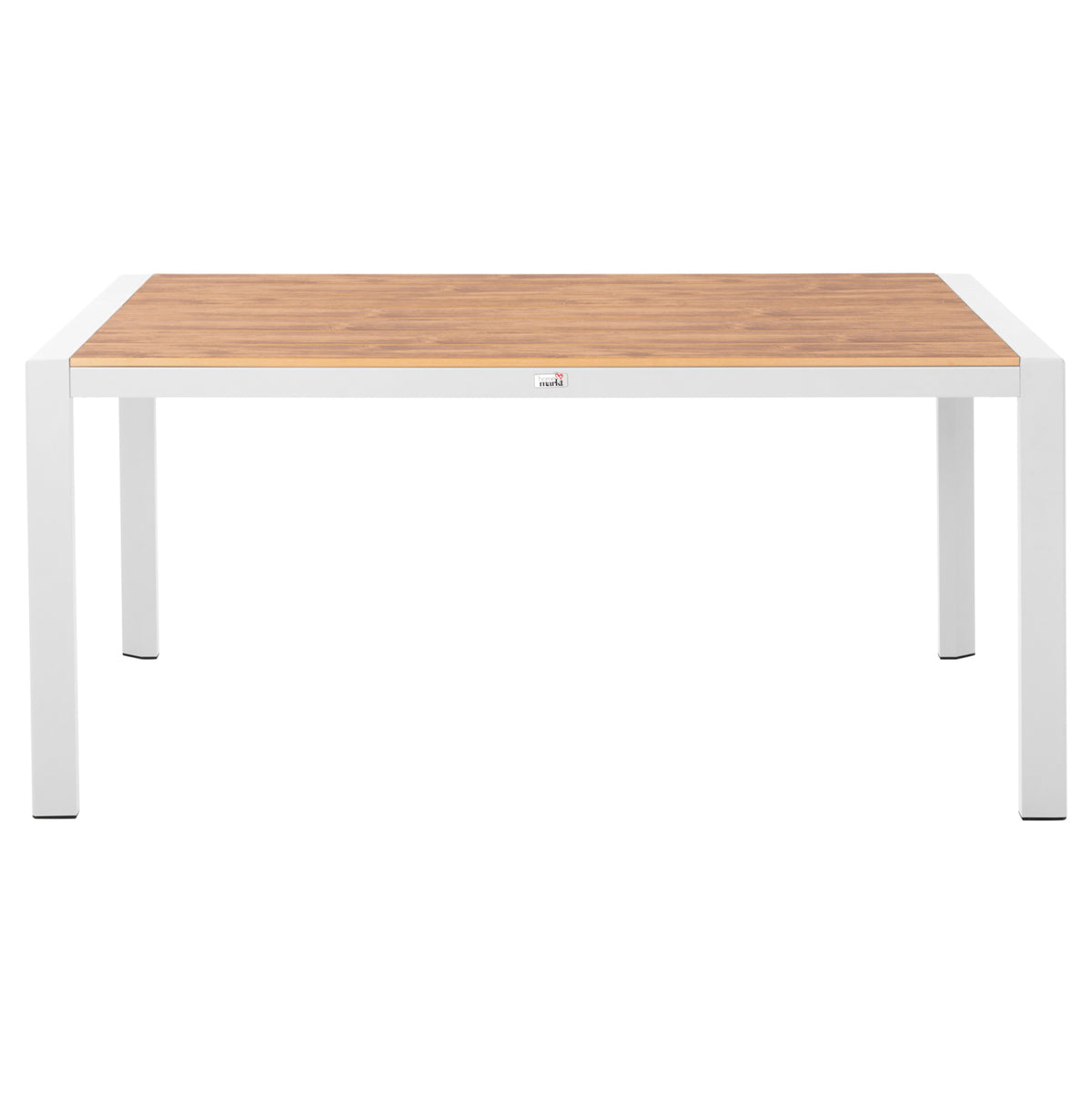 Външна трапезна маса GOYA алуминий в бяло с плот от поливуд 160x80x75H см.