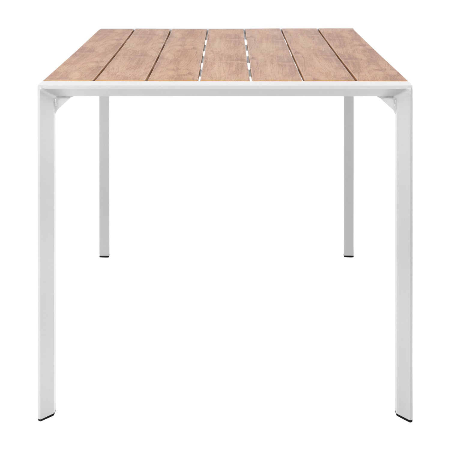 Външна трапезна маса GOYA алуминий в бяло с плот от поливуд 160x80x75H см.