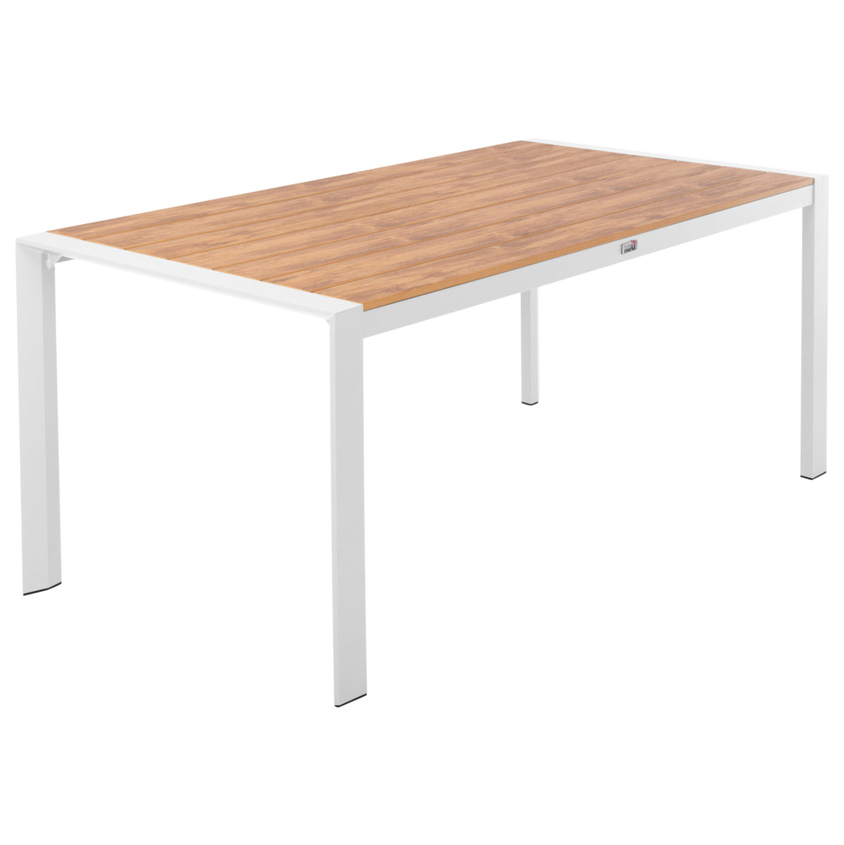 Външна трапезна маса GOYA алуминий в бяло с плот от поливуд 160x80x75H см.