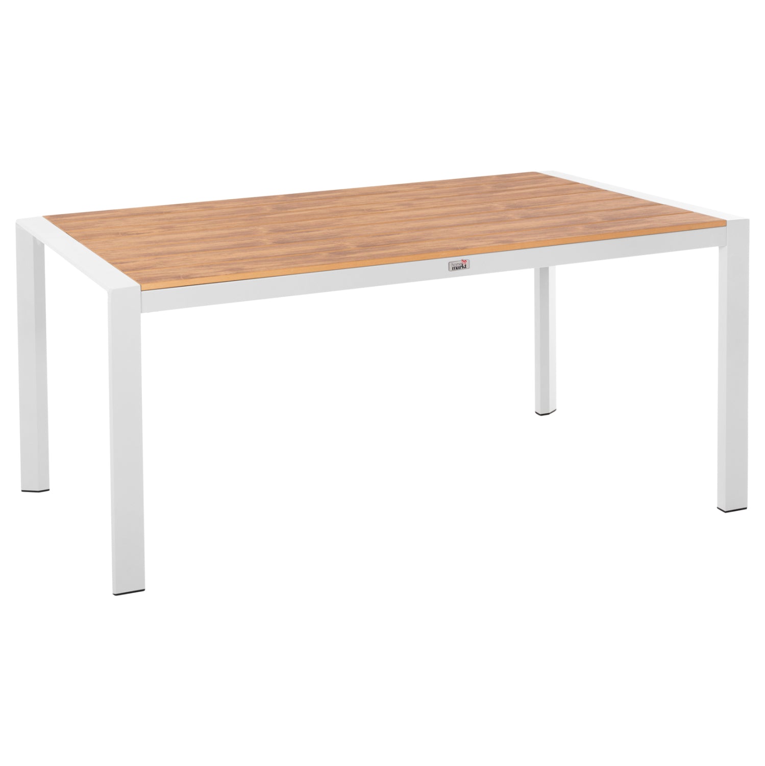 Външна трапезна маса GOYA алуминий в бяло с плот от поливуд 160x80x75H см.