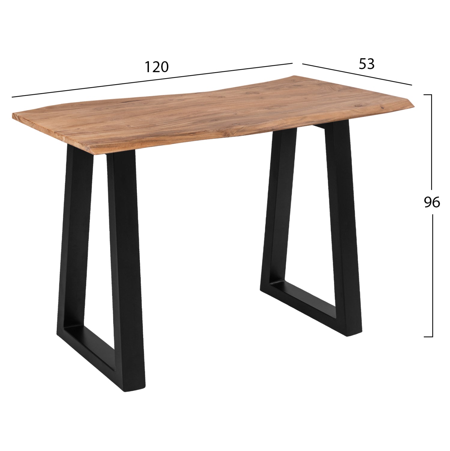 Конзолна маса Acacia с метални крака 120x53x96см