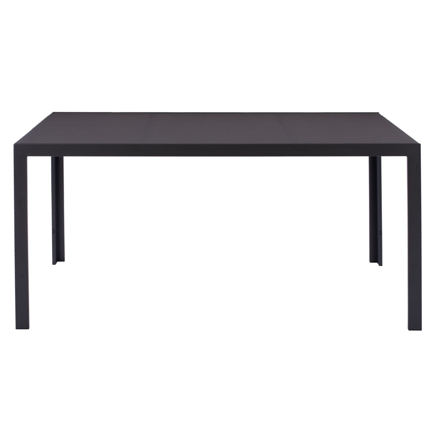 Метална маса в сиво със сиво стъкло 150x90x75см