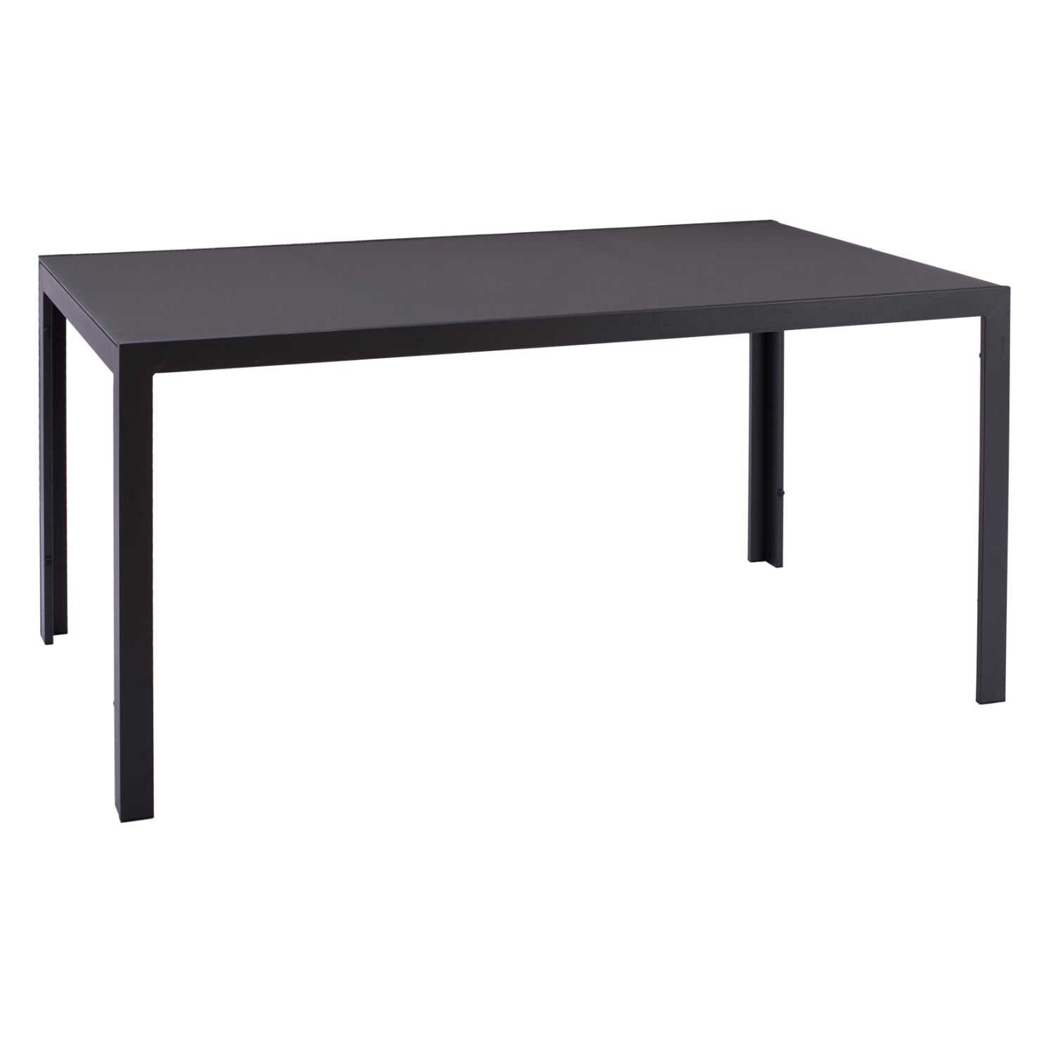 Метална маса в сиво със сиво стъкло 150x90x75см
