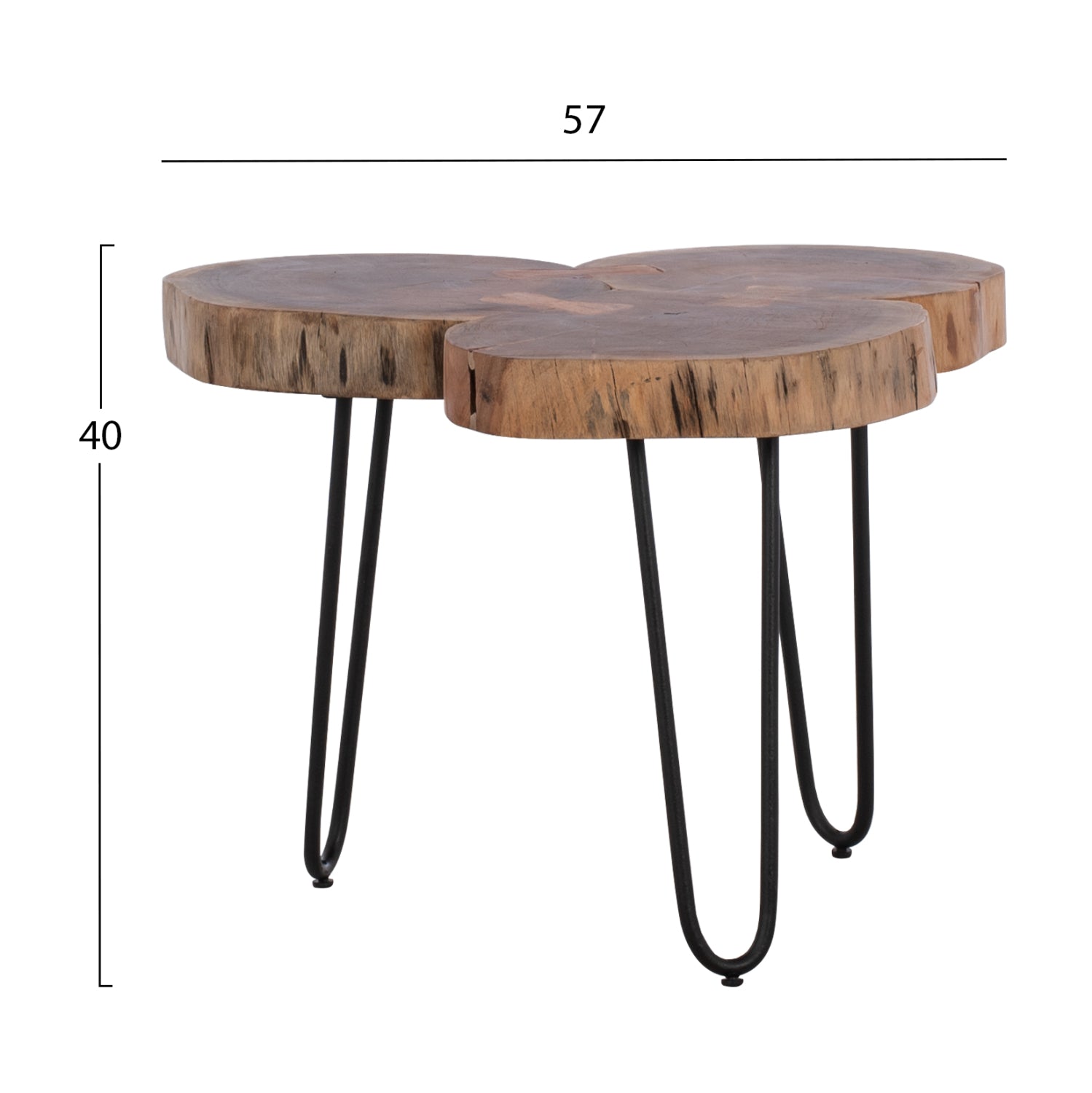 Кафе маса Oslo масивна акациева дървесина 57x57x40 см.