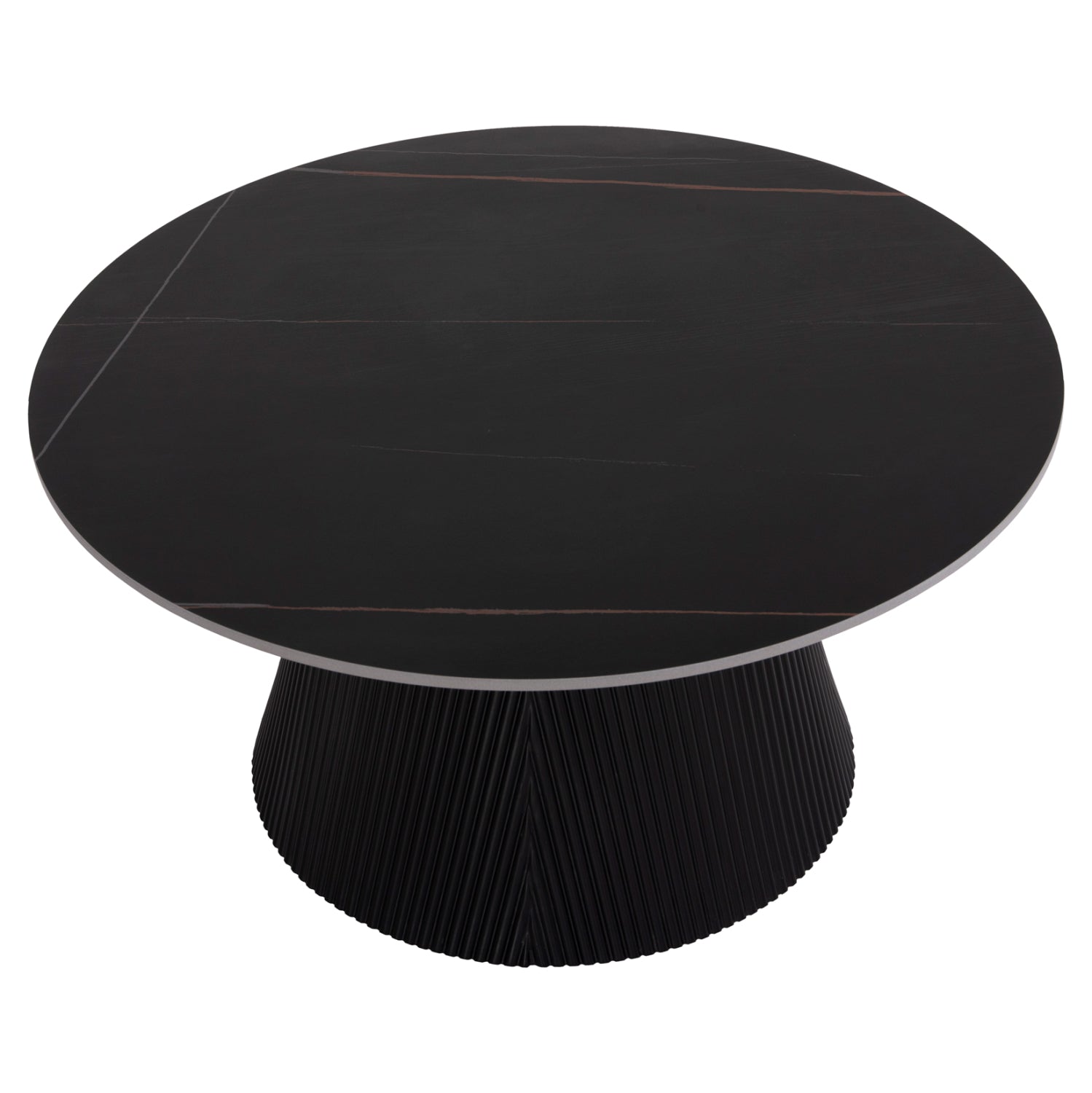 КАФЕНА МАСА DUNCAN КЕРАМИЧЕН ПЛОТ-МДФ ОСНОВА-ЧЕРЕН Φ80x41см.