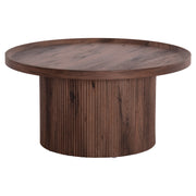 Масичка за кафе MARGON MDF в тъмнокафяв дървесен цвят Φ80x40,5 см