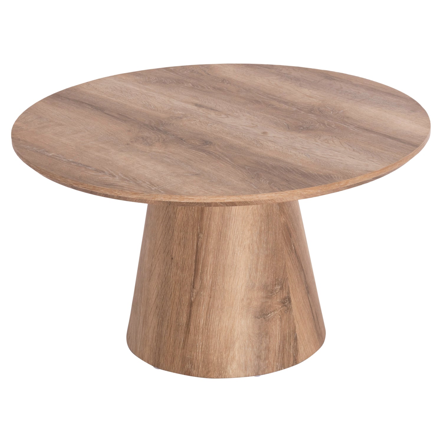 Масичка за кафе KARAN MDF в естествен дървесен цвят Φ80x45,5 см