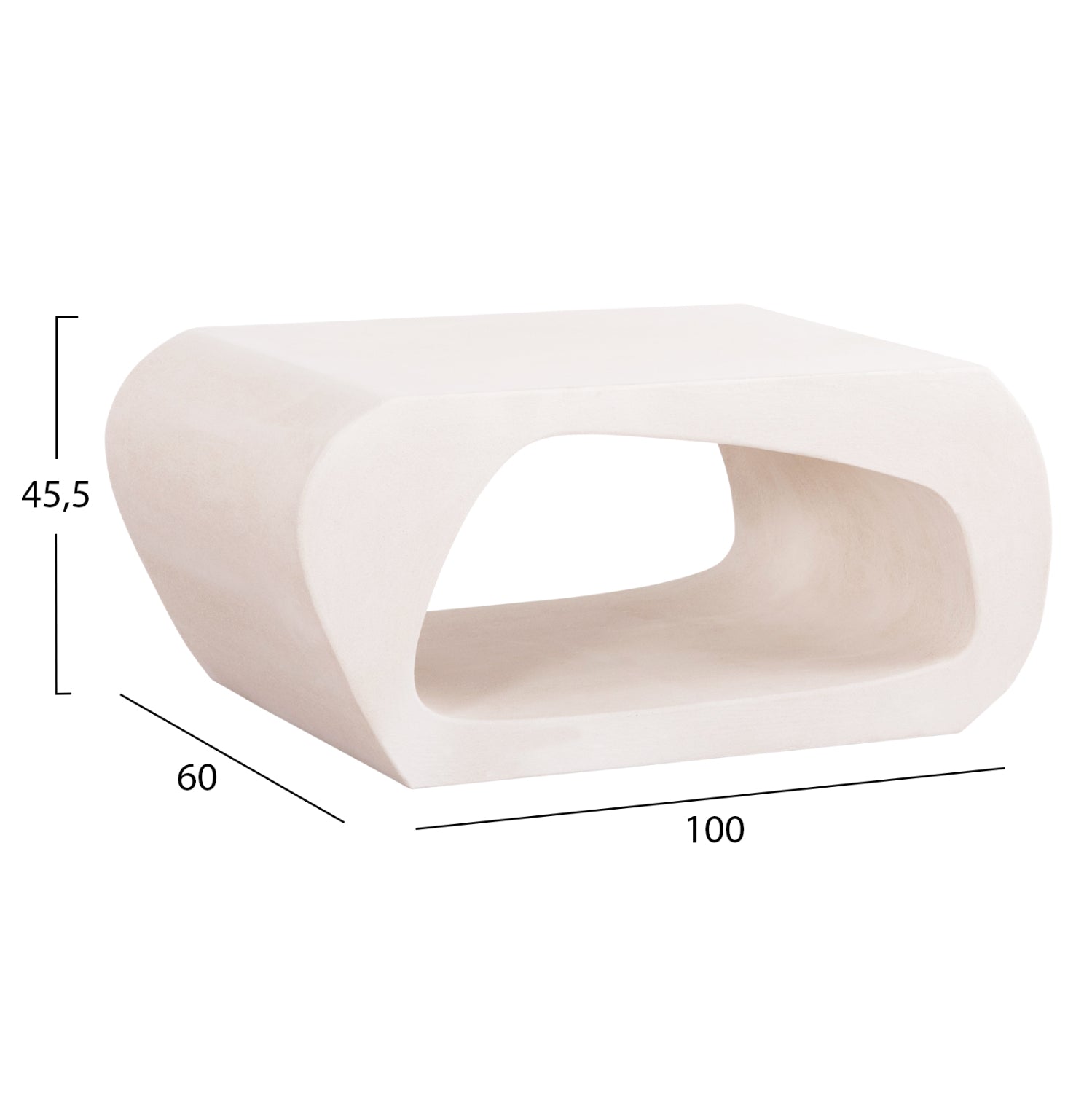 Масичка за кафе серия SANTORINI MDF в слонова кост 100x60x45Hсм.