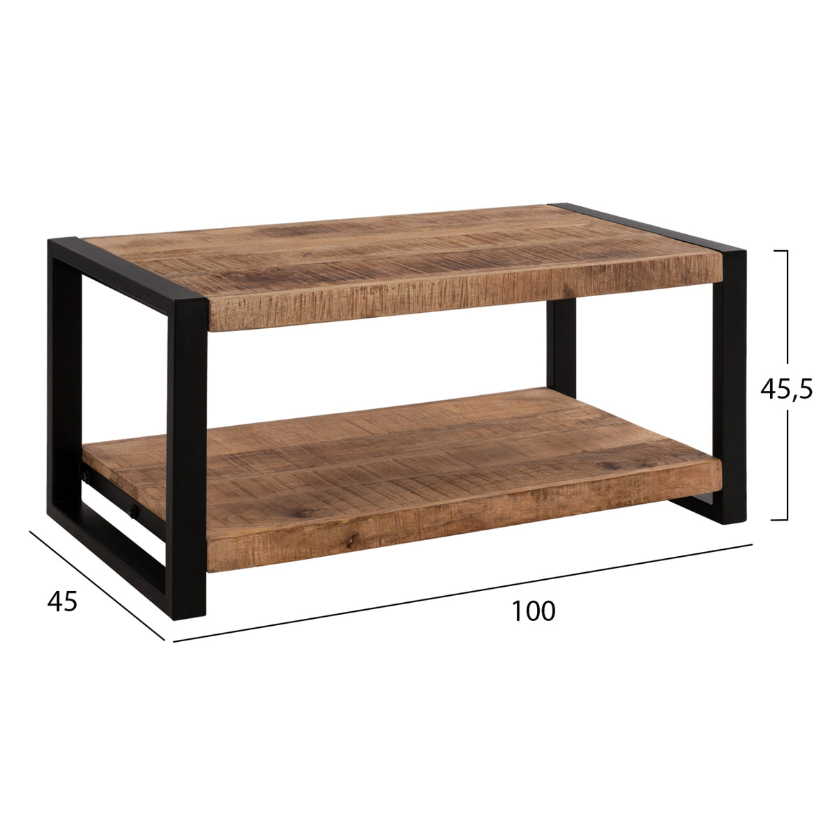 Кафе маса от масивно мангово дърво 100X45X45
