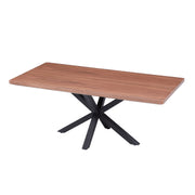 Холна маса MDF с плот от орехов фурнир и черна метална основа 120x60x45,5Hcm.