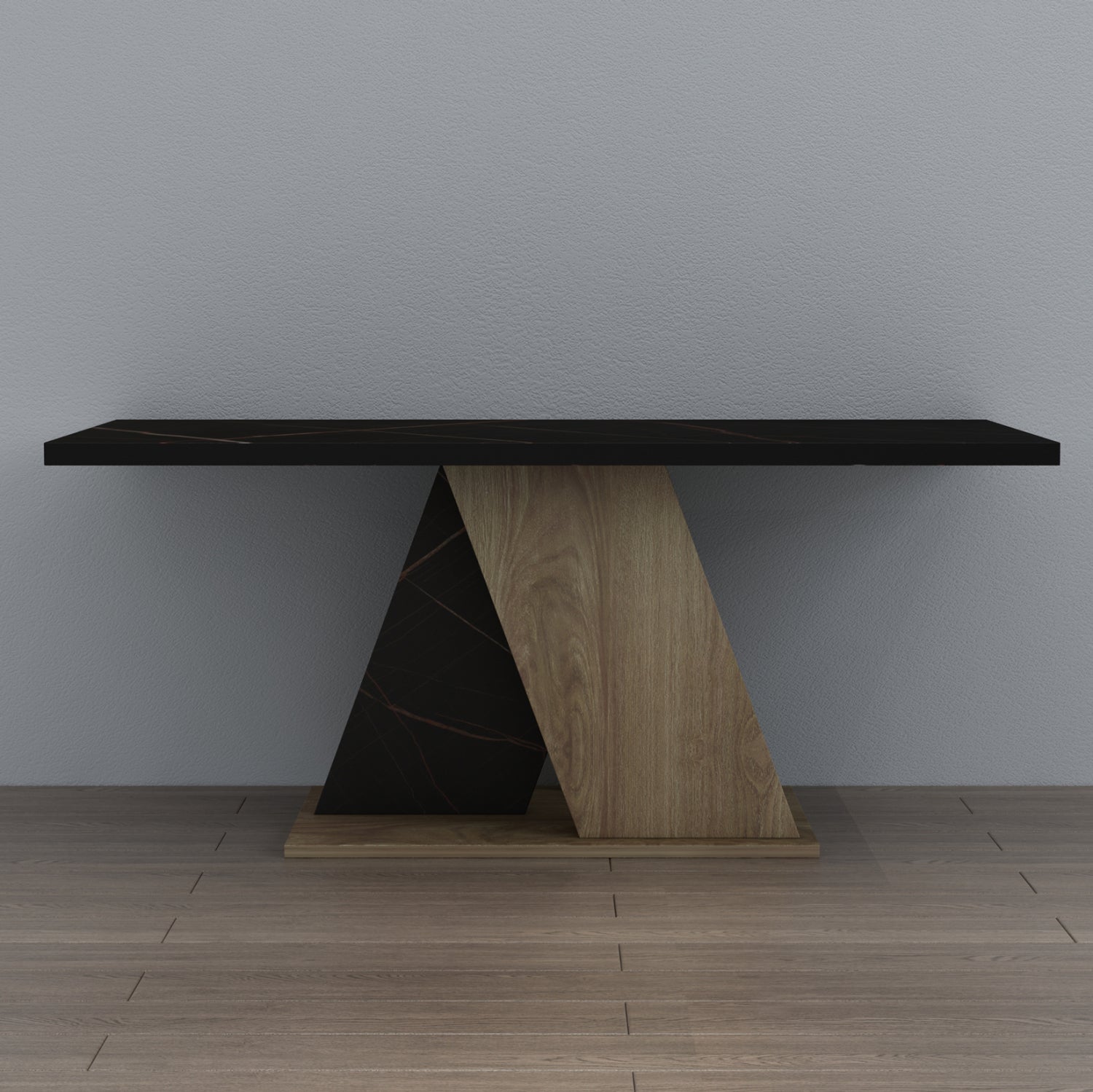 КАФЕ МАСА DILE МЕЛАМИН ЕСТЕСТВЕН ЧЕРЕН МРАМОР 110x55x47Hсм.