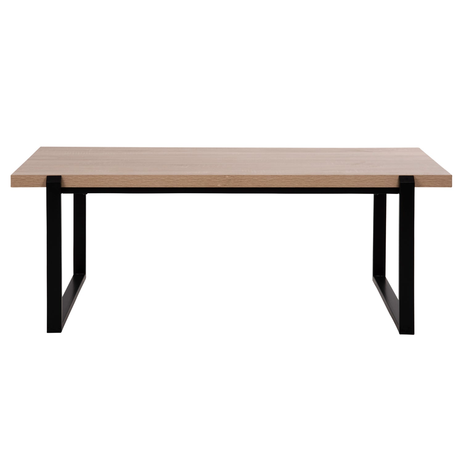 Кафе маса SHABEN MDF плот SONOMA - черна метална основа 120x60x46Hсм.