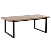 Кафе маса SHABEN MDF плот SONOMA - черна метална основа 120x60x46Hсм.