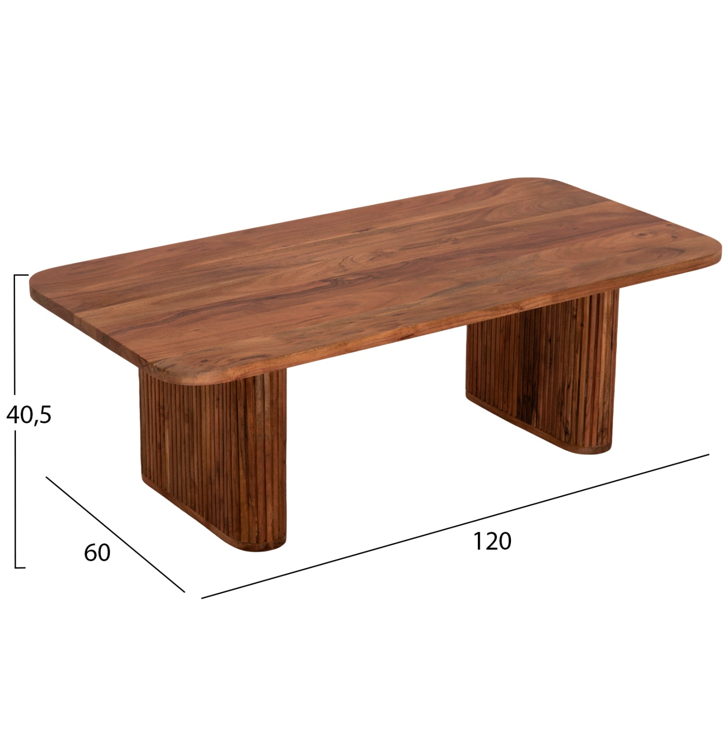 Холна маса GROOT масив акация в натурален цвят 120x60x40Hсм.