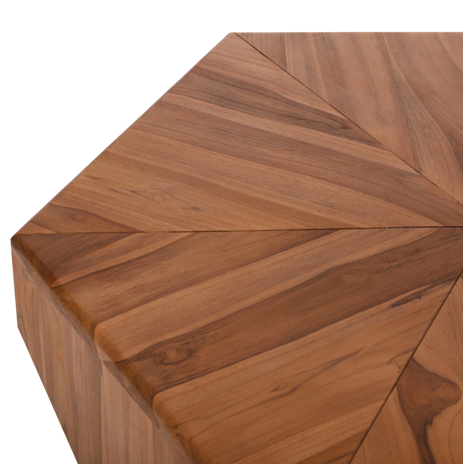 Кафе маса HEXAGON Тиково дърво в натурален цвят 114x99x34Hсм.