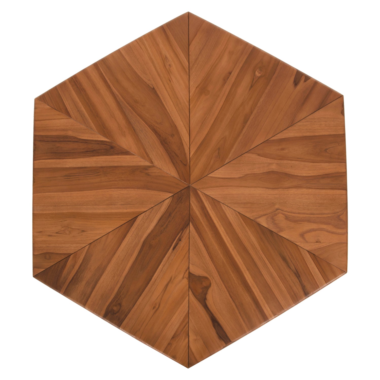 Кафе маса HEXAGON Тиково дърво в натурален цвят 114x99x34Hсм.