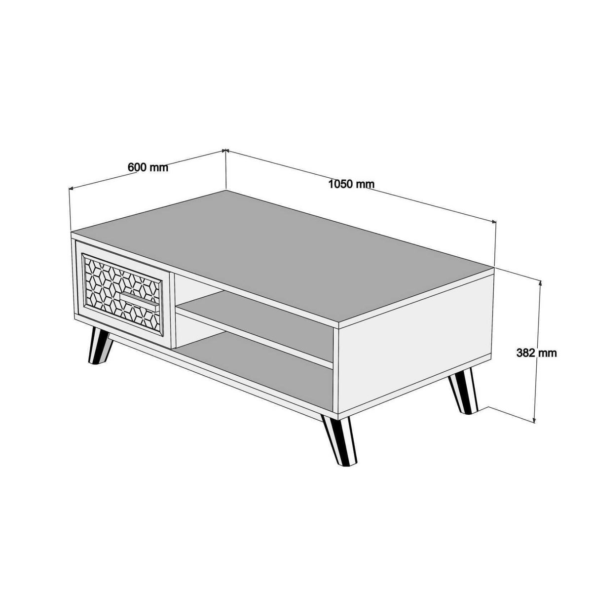 ХОЛНА МАСА МЕЛАМИН В ЦВЯТ ОРЕХ СЪС СИНЯ ВРАТА НА ШКАФ 105x60x38,2Hсм.