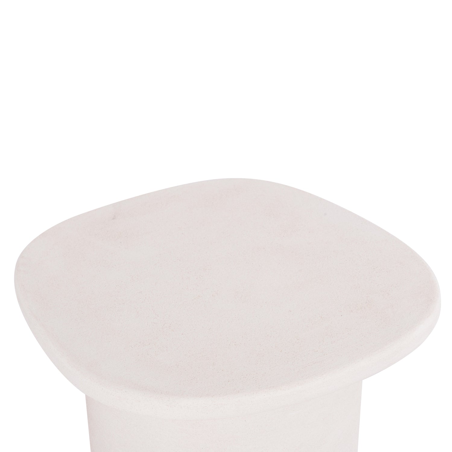 Овална маса за кафе серия SANTORINI MDF в цвят екрю 54x54.5x40Hсм.