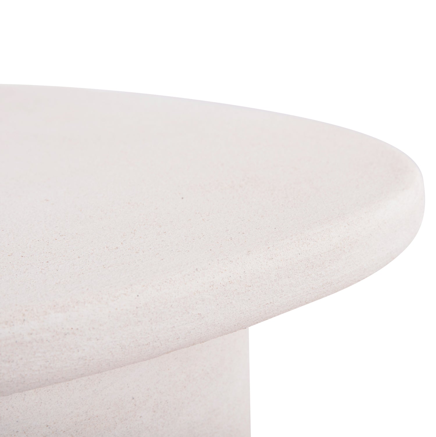 Овална маса за кафе серия SANTORINI MDF в цвят екрю 54x54.5x40Hсм.