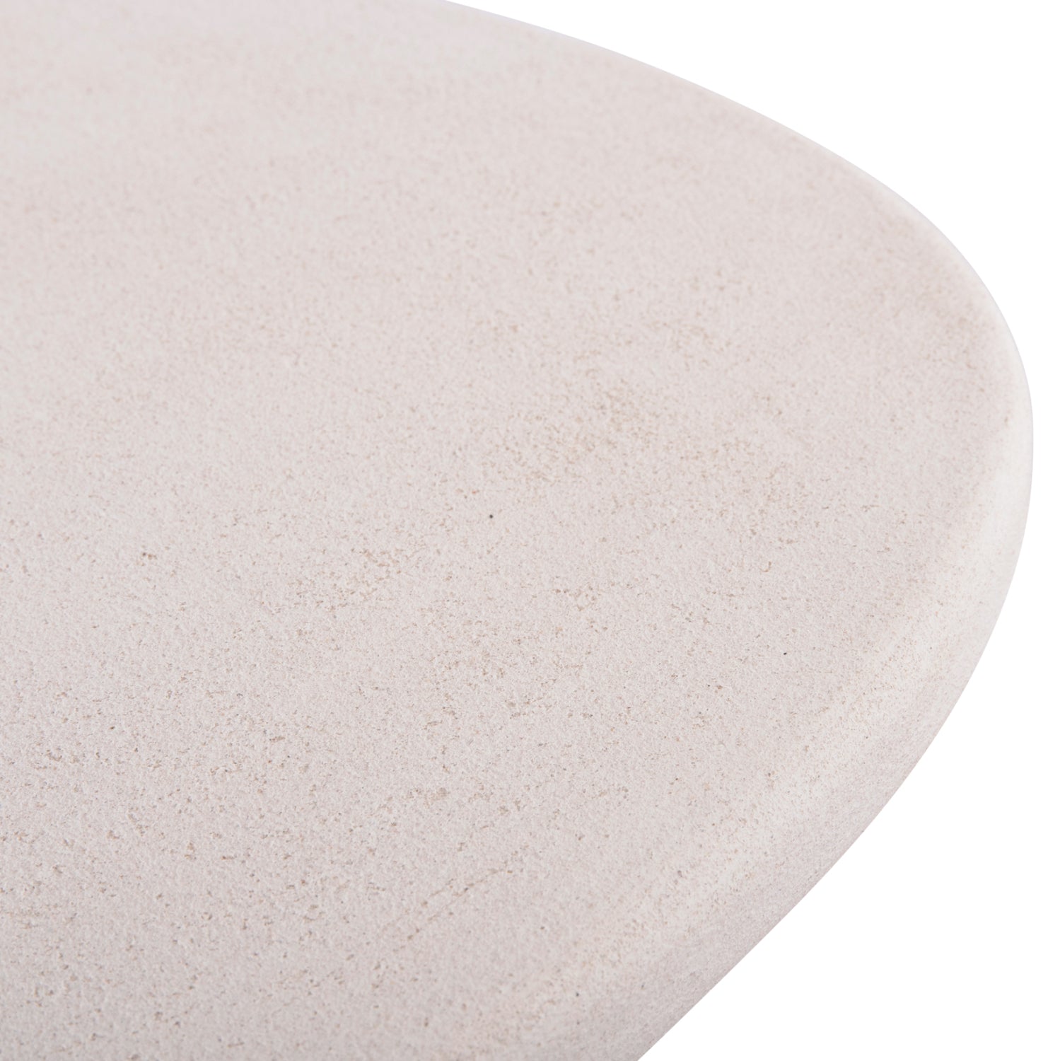 Овална маса за кафе серия SANTORINI MDF в цвят екрю 54x54.5x40Hсм.