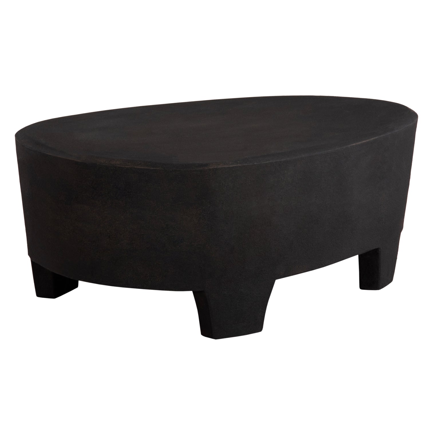 Овална масичка за кафе серия SANTORINI FB918066 MDF в черен цвят 100x60x33Hсм.