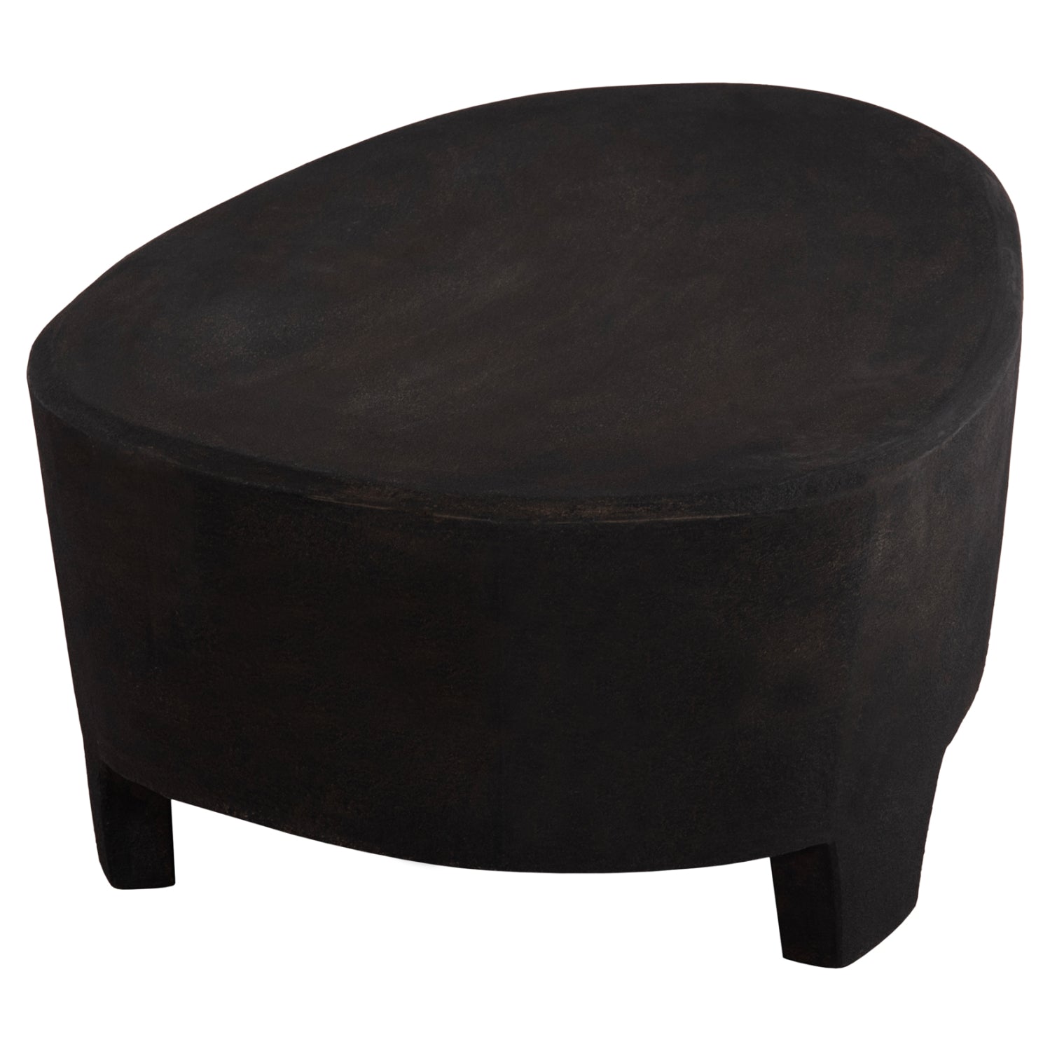 Овална масичка за кафе серия SANTORINI FB918066 MDF в черен цвят 100x60x33Hсм.