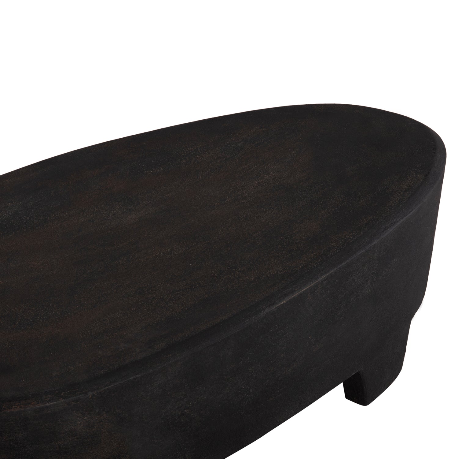 Овална масичка за кафе серия SANTORINI FB918066 MDF в черен цвят 100x60x33Hсм.