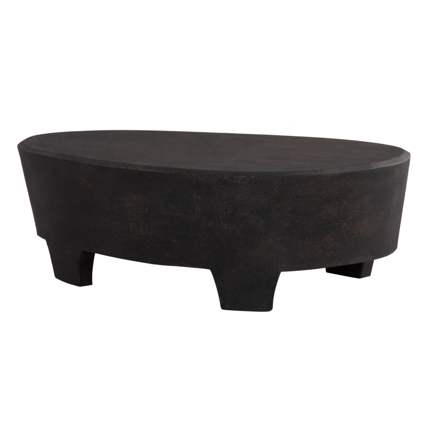 Овална масичка за кафе серия SANTORINI FB918066 MDF в черен цвят 100x60x33Hсм.
