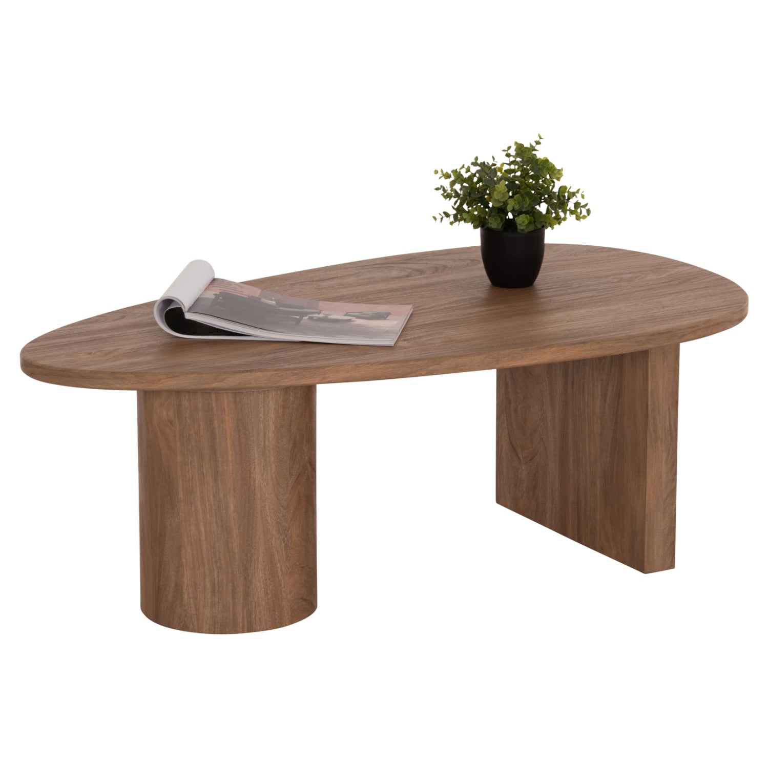 Овална холна маса ALPER MDF в цвят сонама 110x60x40Hсм