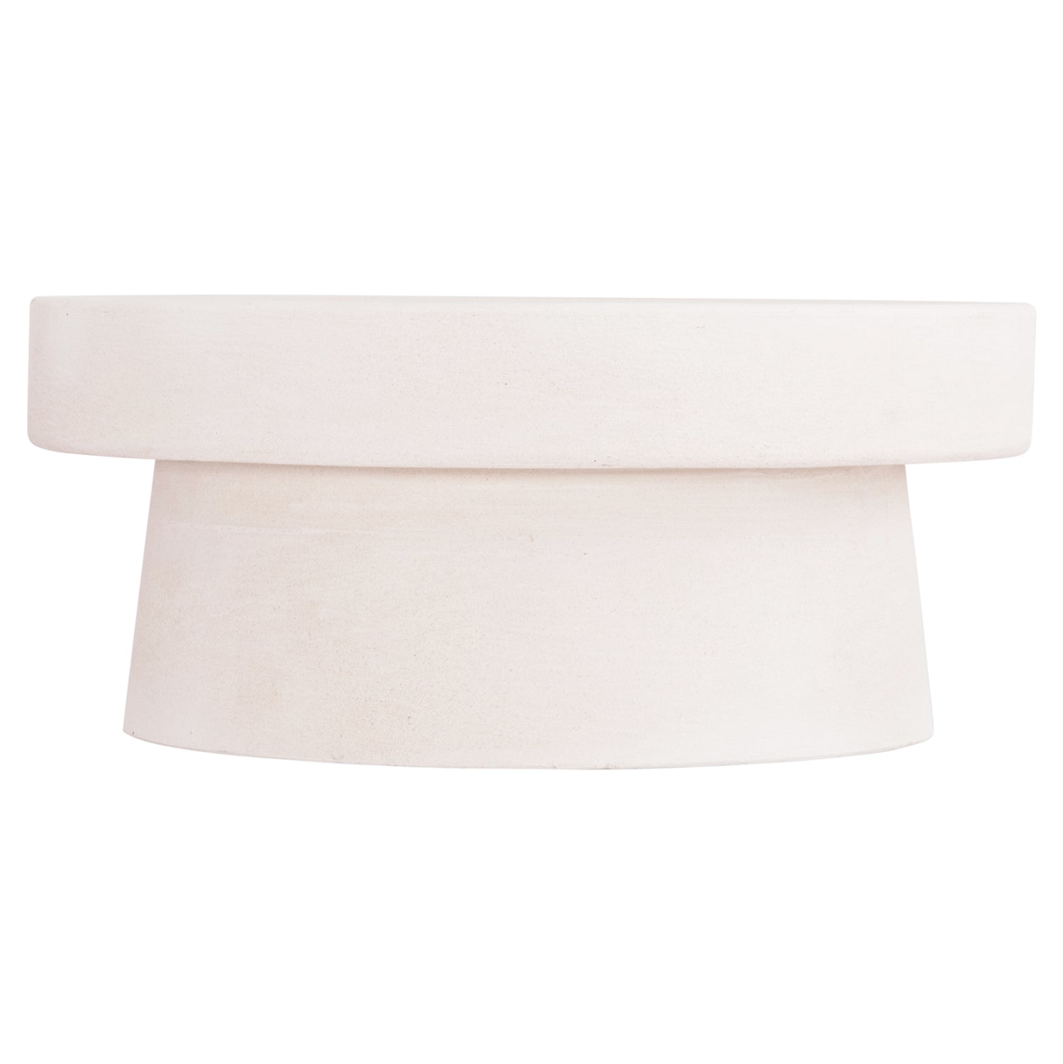 Кръгла холна маса серия SANTORINI MDF в цвят офуайт Φ79x35Hсм.