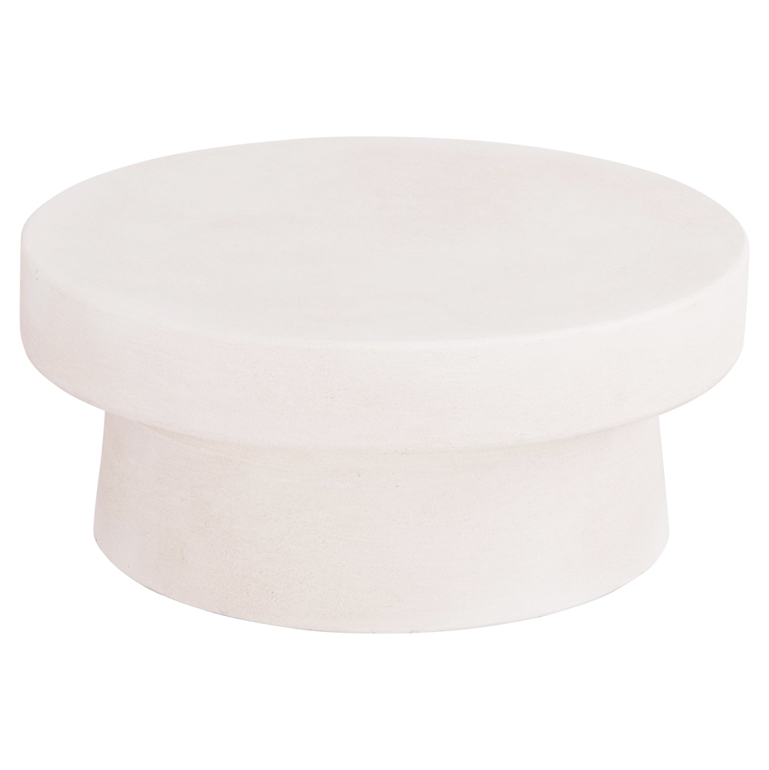 Кръгла холна маса серия SANTORINI MDF в цвят офуайт Φ79x35Hсм.