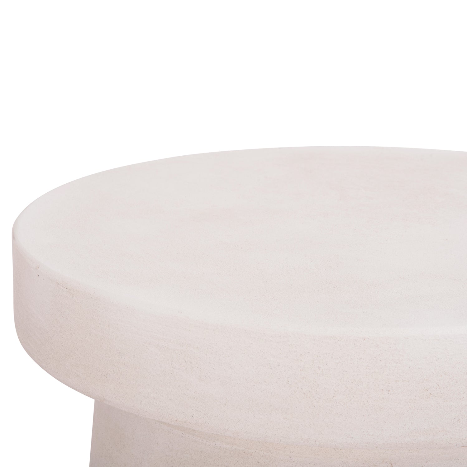 Кръгла холна маса серия SANTORINI MDF в цвят офуайт Φ79x35Hсм.