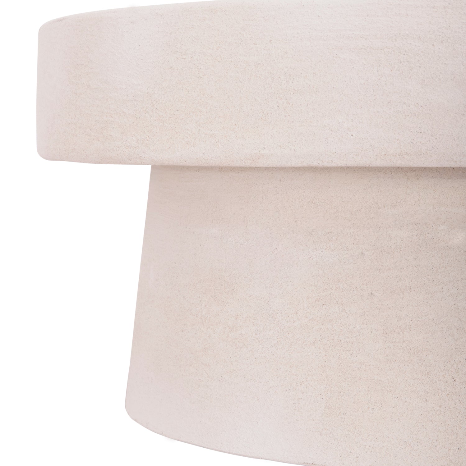 Кръгла холна маса серия SANTORINI MDF в цвят офуайт Φ79x35Hсм.