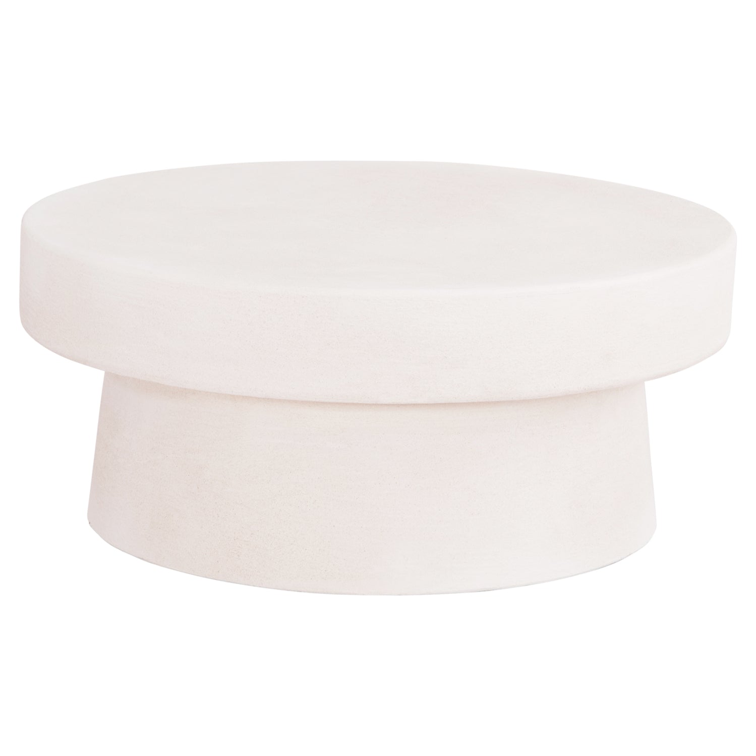 Кръгла холна маса серия SANTORINI MDF в цвят офуайт Φ79x35Hсм.