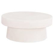 Кръгла холна маса серия SANTORINI MDF в цвят офуайт Φ79x35Hсм.