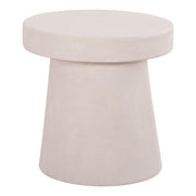 Кръгла маса за кафе серия SANTORINI MDF в цвят екрю Φ48x49Hсм.