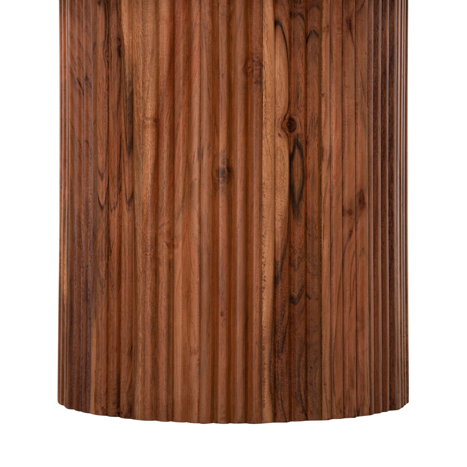 Кръгла маса за кафе Rajjeh масив акация дърво в натурален цвят Φ60x45Hсм.