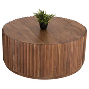 Кръгла маса за кафе Sedge масив акация дърво - натурален цвят Φ90x38Hсм.