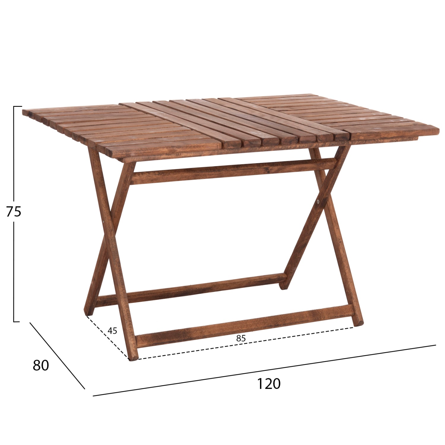 Ръководна маса Limnos масивно дърво импрегнация орех 120x80x75см
