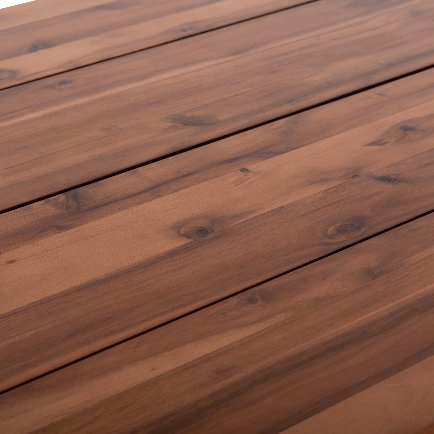 Градинска трапезна маса FRIGGO акациево дърво 2.6см дебелина - метални крака 140x80x76Hсм.