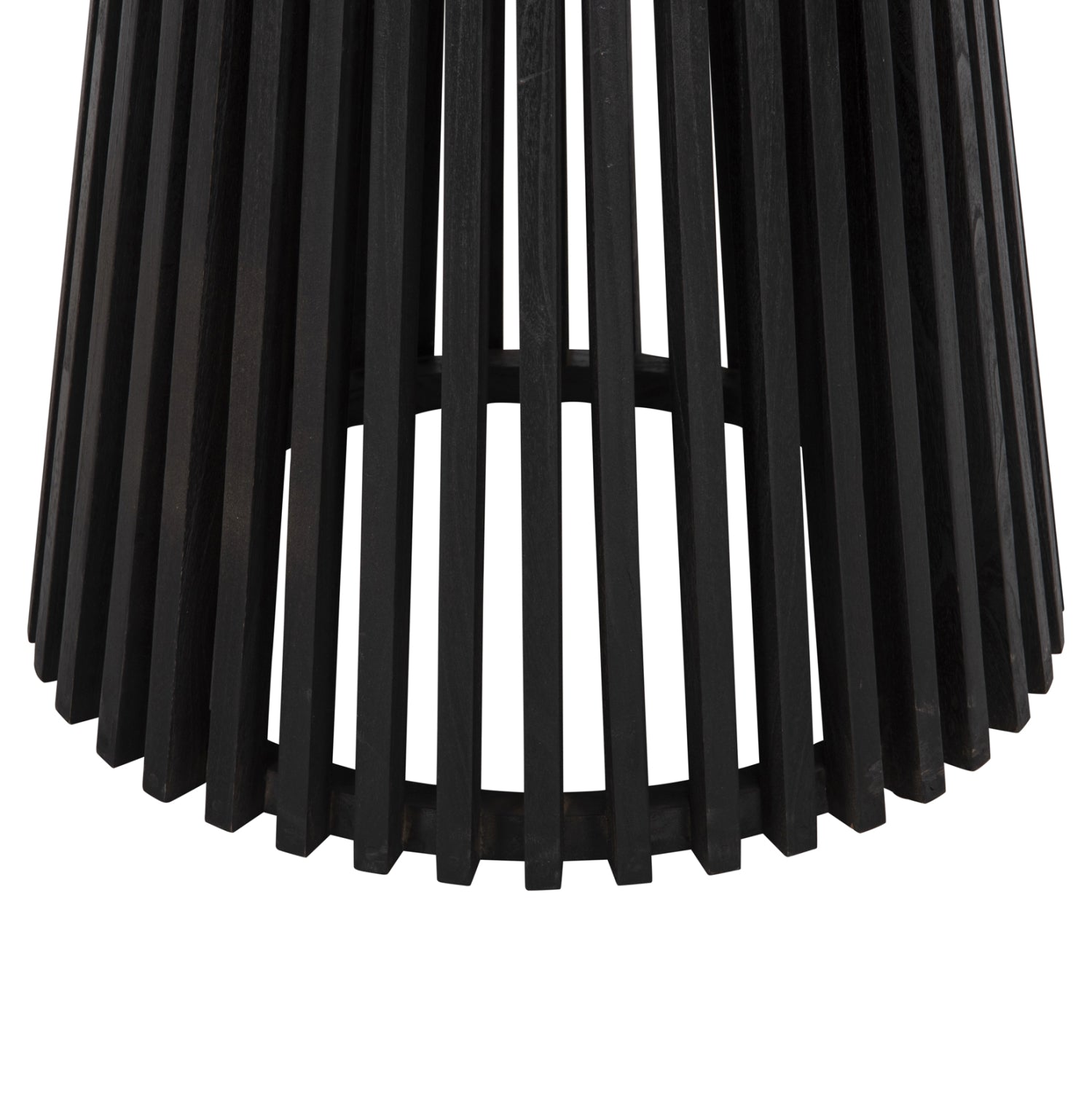 Кръгла трапезна маса FRANTZ масивно дърво минди в черно Φ120X76,5Hсм.