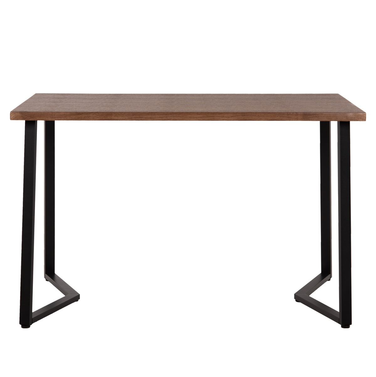 Трапезна маса JAY орехов цвят MDF-черни метални крака 120x70x76Hсм.
