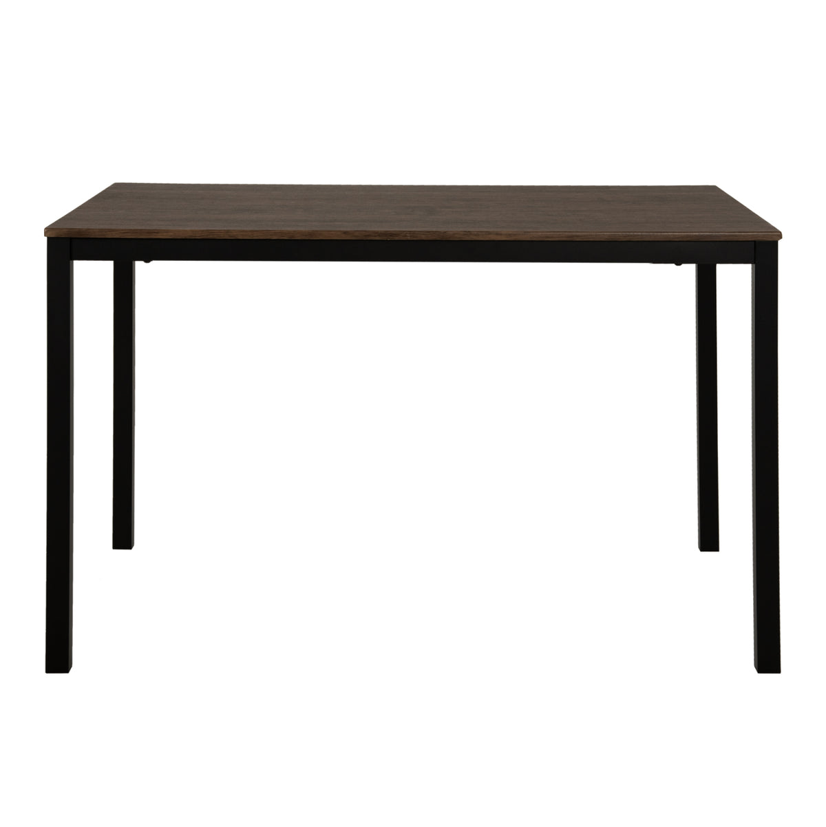 Трапезна маса GOOSE орех MDF-черни метални крака 120x80x75Hсм.