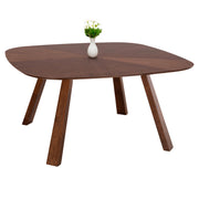 ТРАПЕЗНА МАСА RINER MDF С ФУРНИР ОРЕХ SUNBURST 150x150x75Hсм.