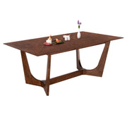 ТРАПЕЗНА МАСА RIMER MDF С ФУРНИР ОТ ЯСЕН В ЦВЯТ ОРЕХ 220x100x75Hсм.