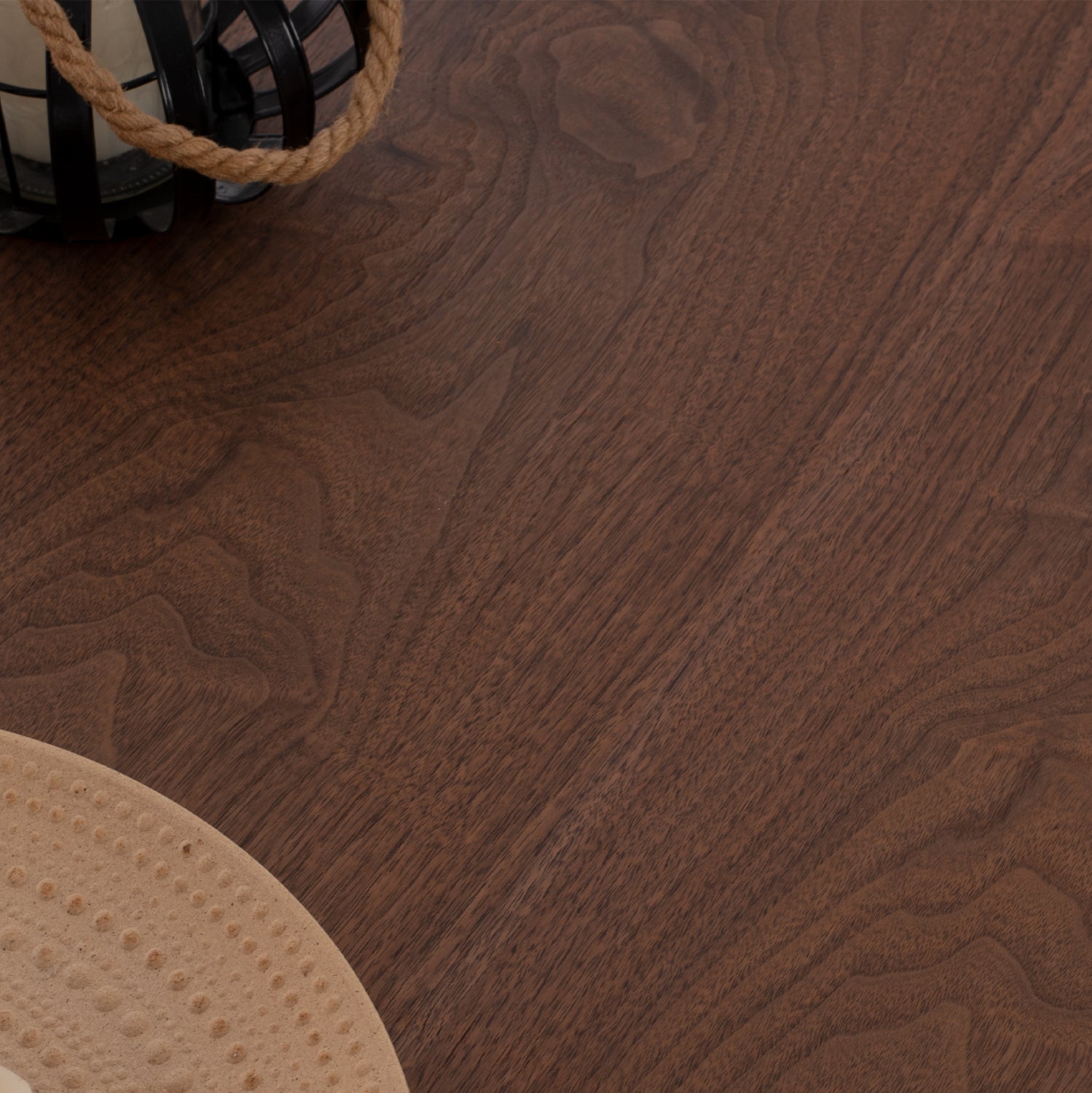 Трапезна маса JAY MDF плот с орехов фурнир метални крака 200x100x75H