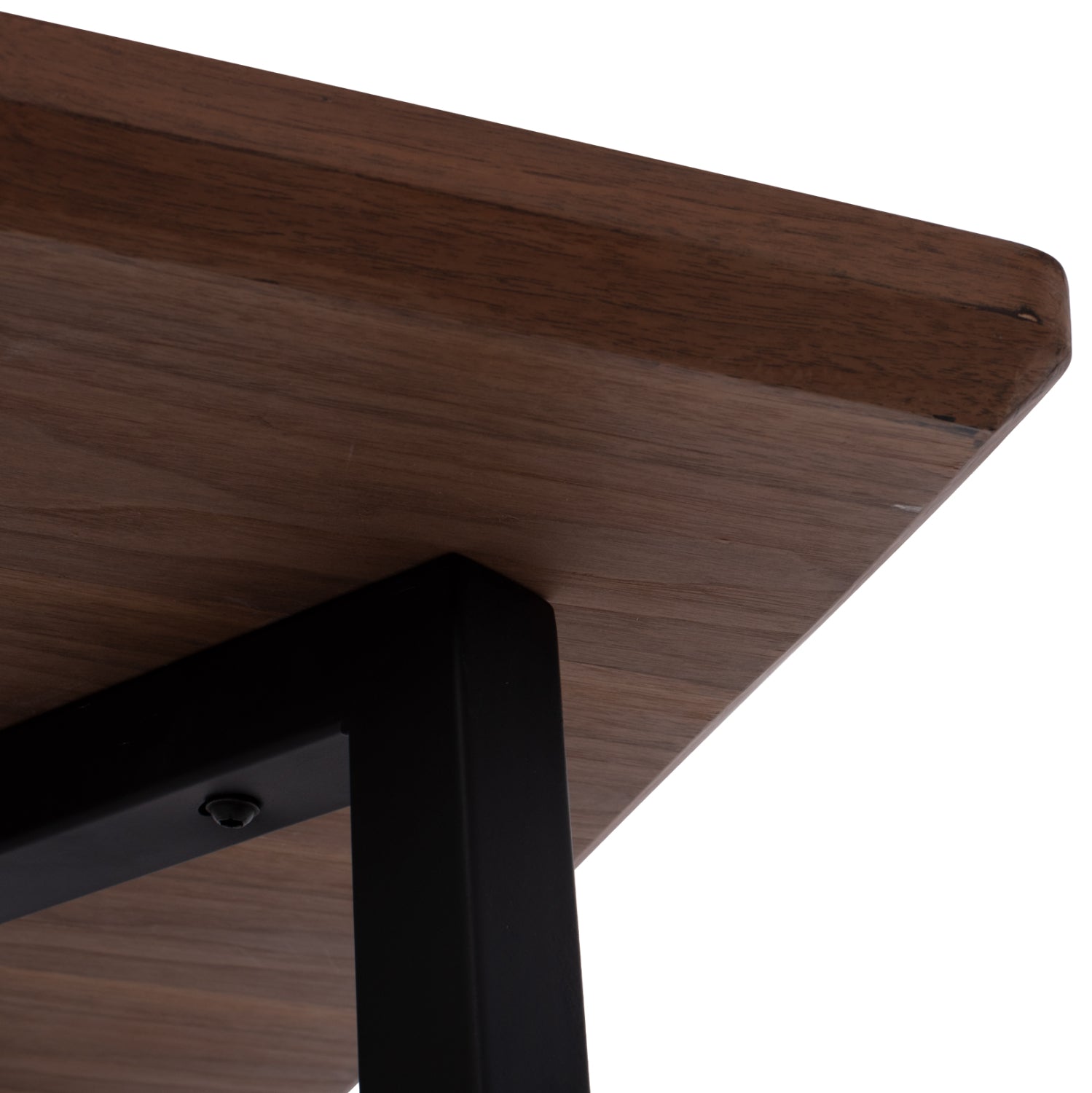 Трапезна маса JAY MDF плот с орехов фурнир метални крака 200x100x75H