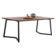 Трапезна маса JAY MDF плот с орехов фурнир метални крака 200x100x75H