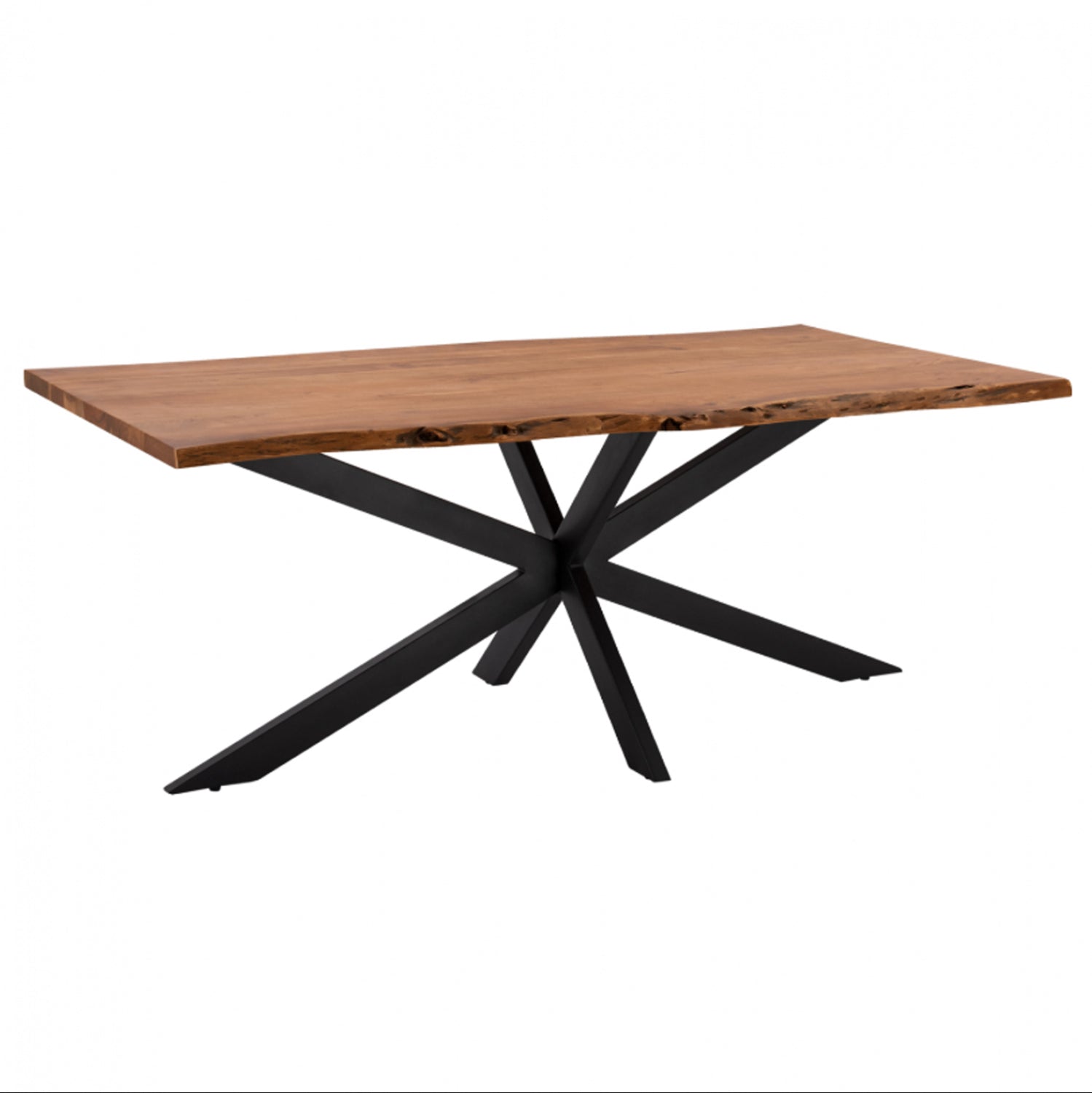 Трапезна маса 200x85-110x77 см Montana Superior 3.5 см дебелина масивна акациева дървесина